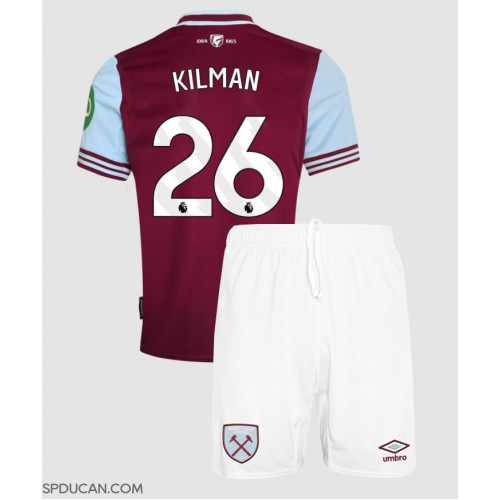 Dječji Nogometni Dres West Ham United Max Kilman #26 Domaci 2024-25 Kratak Rukav (+ Kratke hlače)